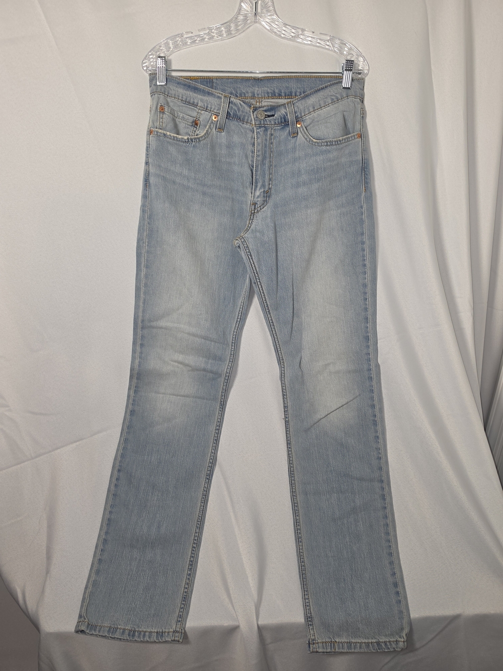 Light Blue Straight Leg Jeans